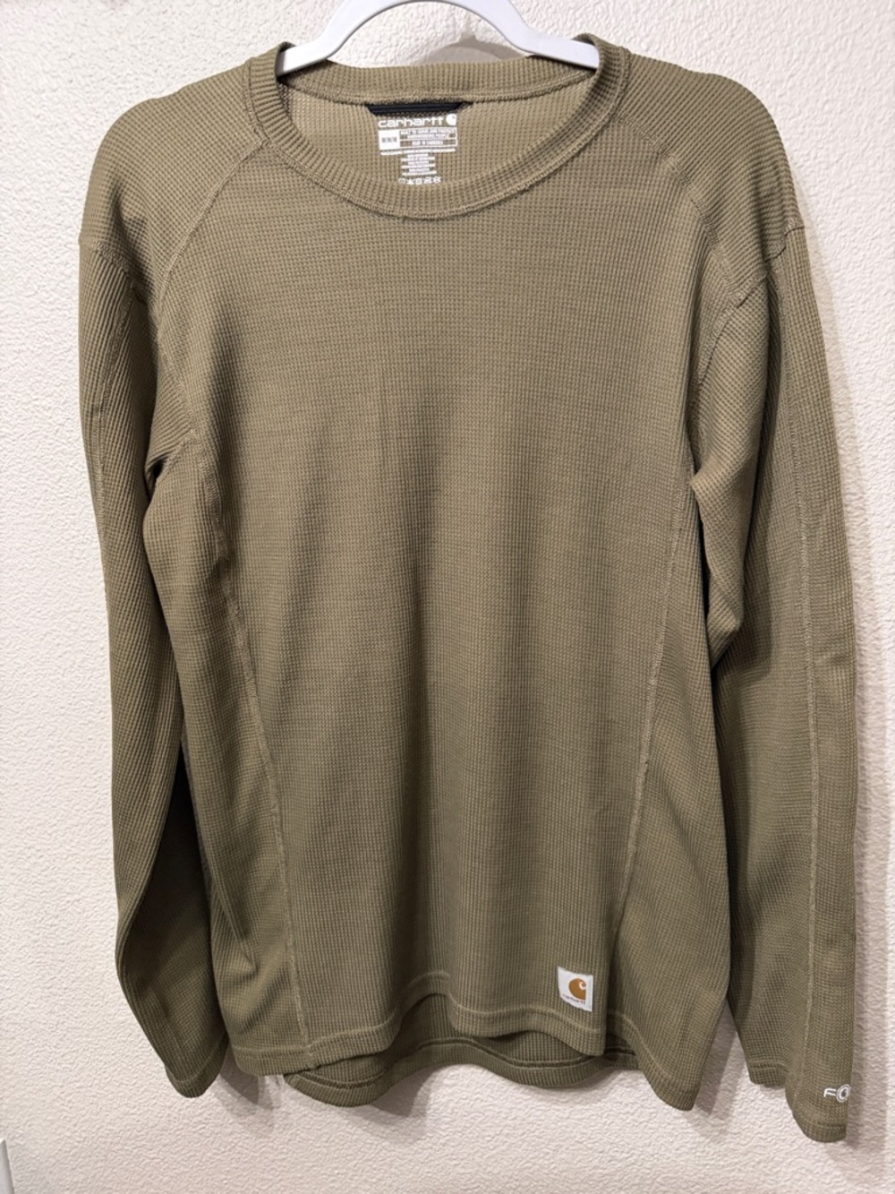 Carhartt Force Thermal Tee Men’s Size M Olive Green